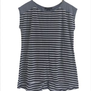 4/$25 Adele & May Blue & White Striped Top - Sz S